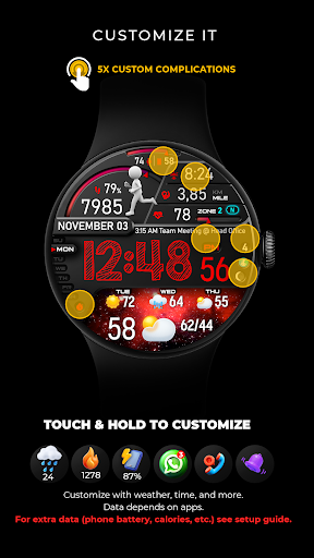 PER23 Digital Watch Face store screenshot 5