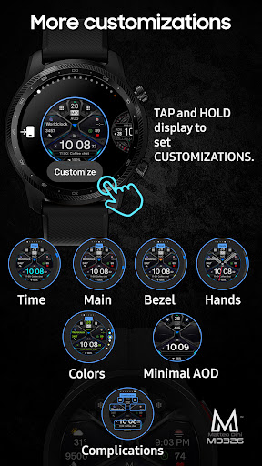 MD326 3D Modern Watch Face store screenshot 8
