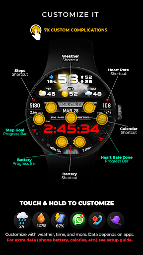 PER27 Digital Watch Face store screenshot 5