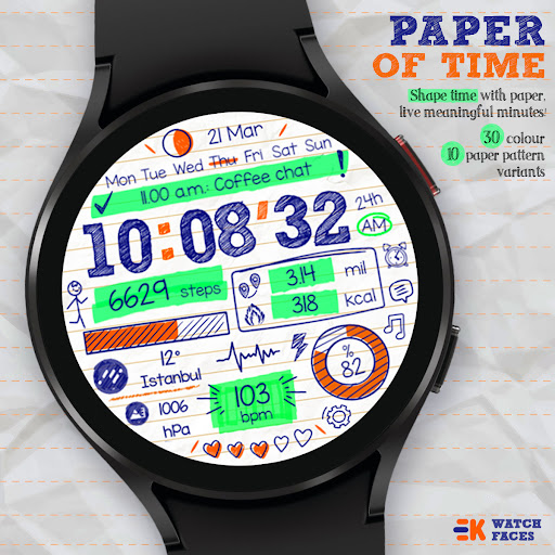Paper of Time - Watch Face 商店截图 2