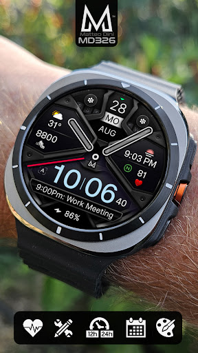 MD326 3D Modern Watch Face store screenshot 3