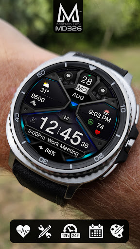 MD326 3D Modern Watch Face store screenshot 2