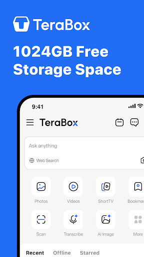 TeraBox: 1TB Cloud & AI Space store screenshot 1