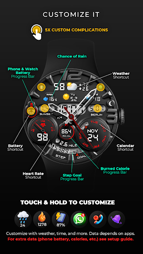 PER32 Ultra Hybrid Watch Face 商店截图 5