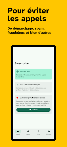Saracroche : bloqueur d'appels store screenshot 2