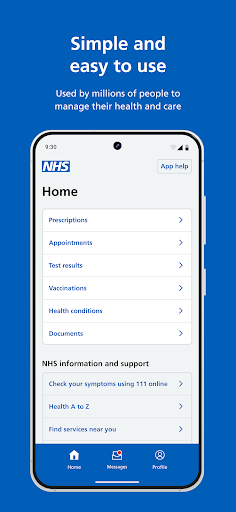 NHS App store screenshot 2