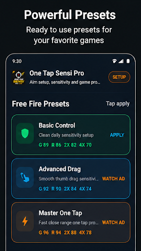 One Tap Sensi Pro: Aim store screenshot 3