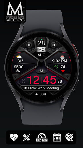 MD326 3D Modern Watch Face store screenshot 7