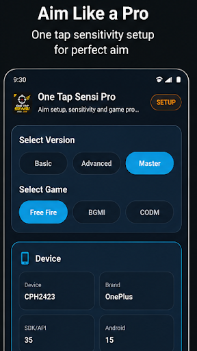 One Tap Sensi Pro: Aim store screenshot 1