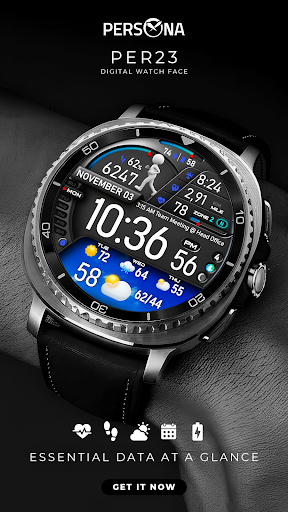 PER23 Digital Watch Face store screenshot 1