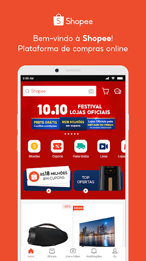 Shopee: 10.10 Lojas Oficiais store screenshot 1